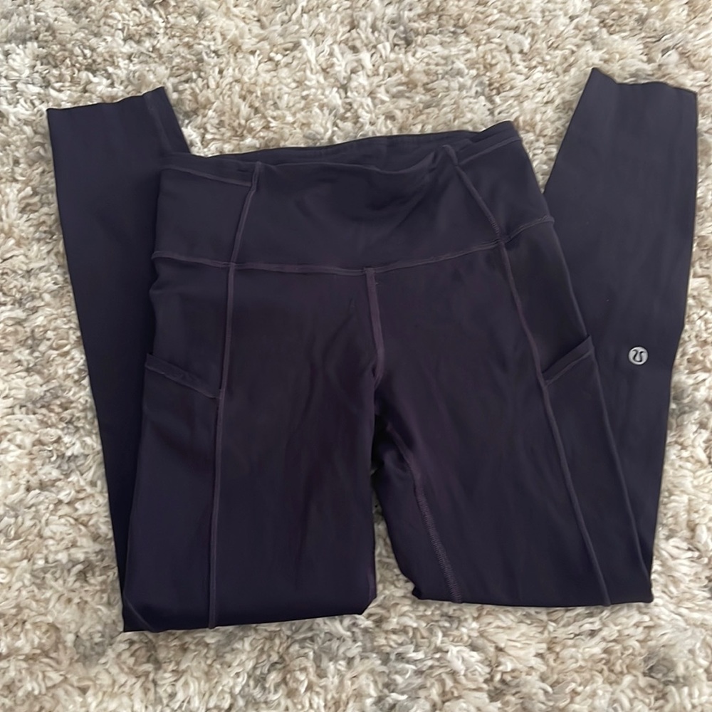 lululemon athletica charcoal/black High-Rise Leggings with Side Pockets